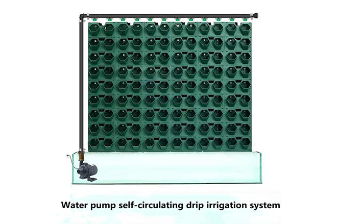 Water pump self-circulation drip irrigation system
